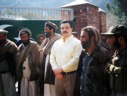 Mike Vigil, with Mujahideen fighters in the Middle East.