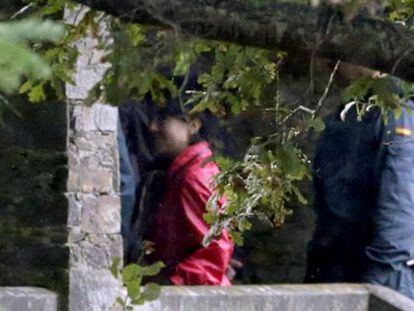Rosario Porto (left) during a search conducted of her family&#039;s property in Teo, Santiago on Friday. 