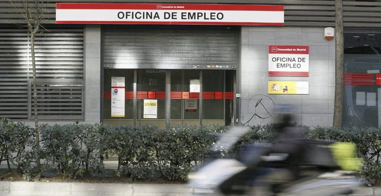 An unemployment office in Madrid.