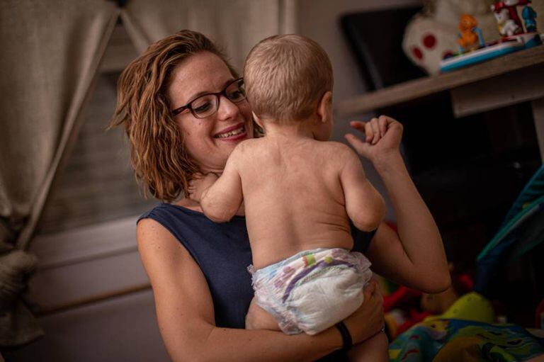 One of the babies affected by the drug.