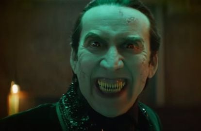 Nicolas Cage as Dracula in the film 'Renfield.'