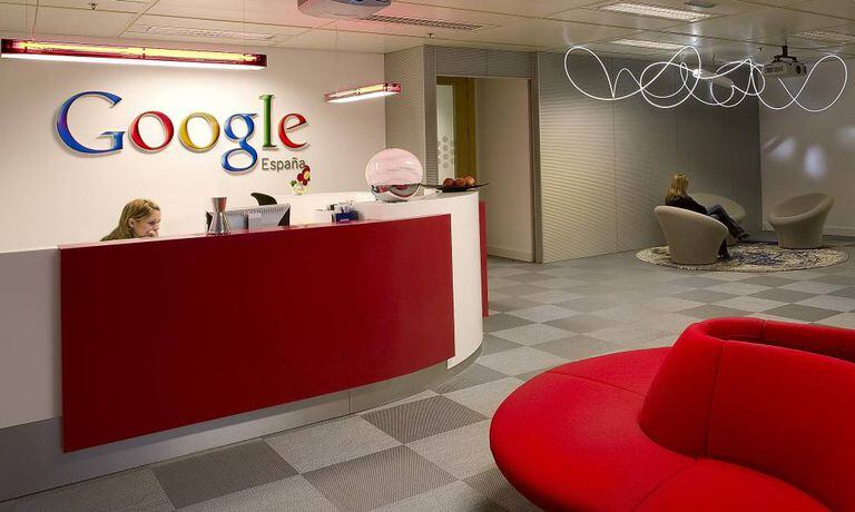 Entrance to the Google Spain offices in Madrid.