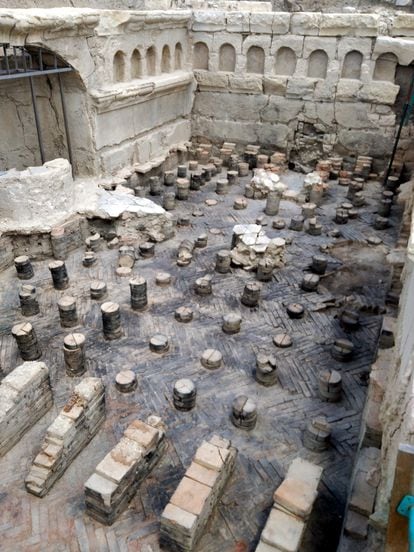 The baths in the city of Virtus Iulia at the Torreparedones dig