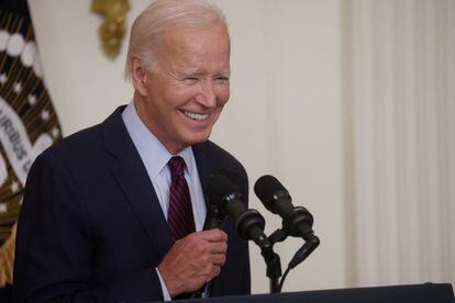 U.S. President Joe Biden holds a reception at the White House in Washington, U.S., August 28, 2023.