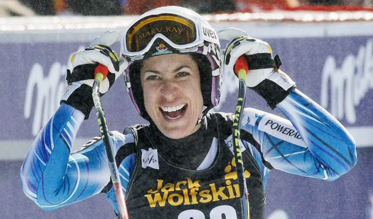Carolina Ruiz after her victory in Méribel.