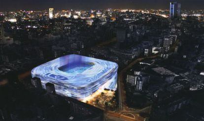 An artist’s impression of the proposed new-look stadium.