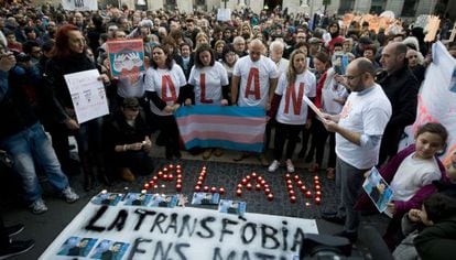 A vigil to protest violence against transgender children after a 17-year-old took his own life due to school bullying.