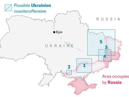 Five maps explaining the possible staging points for Ukrainian counteroffensive