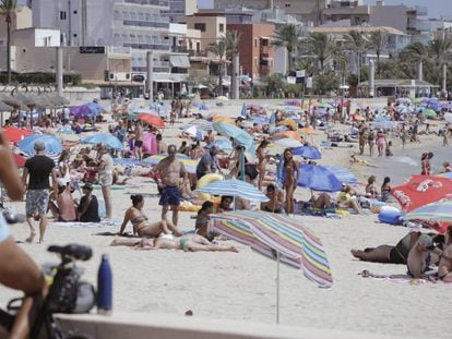 Tourists in Mallorca, where hundreds of British holidaymakers made bogus food poisoning claims.