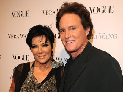 Kris and Caitlyn, then Bruce, Jenner, during an event in Los Angeles (California), in March 2010.