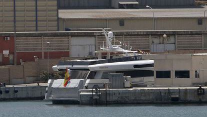 King Juan Carlos&rsquo;s yacht in Palma de Mallorca. 