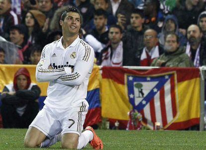Cristiano Ronaldo scored a hat-trick in Real Madrid&#039;s 1-4 win over Atl&eacute;tico.