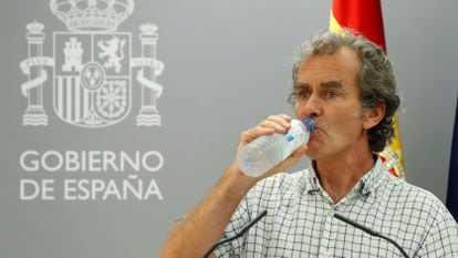 Fernando Simón at Thursday's press conference.