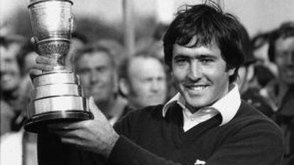 Ballesteros with the Open trophy in 1979.