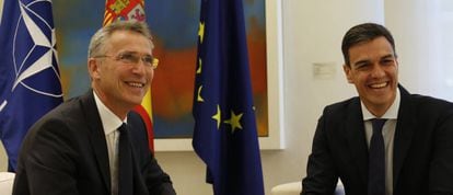 NATO Secretary General Jens Stoltenberg with Spanish PM Pedro Sánchez.