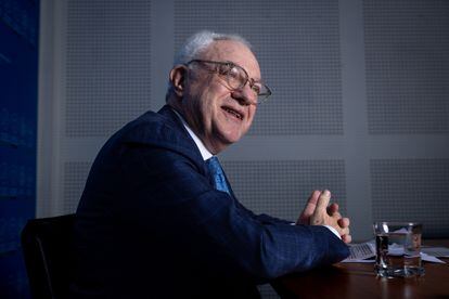 Mario Lubetkin, during the interview with EL PAÍS.