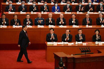 Chinese President Xi Jinping at the National People's Congress in Beijing on Monday.
