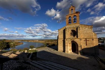 The Romanesque-style church of Santa María del Castillo in Castronuño.