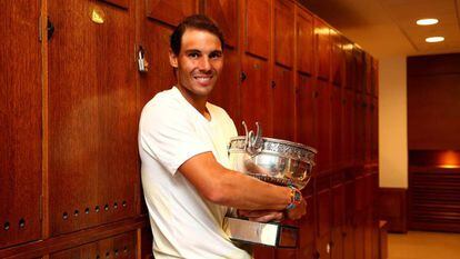 Nadal following his 12th Roland Garros victory.