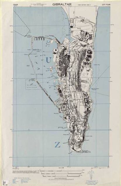 Map of Gibraltar archived at the University of Texas.