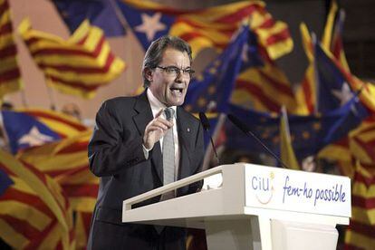 Catalan premier and CiU leader Artur Mas on the campaign trail.