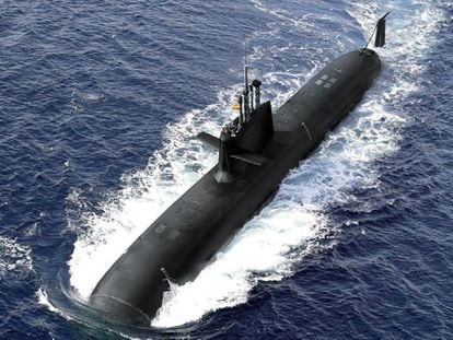 Virtual rendition of the submarine S-80Plus.