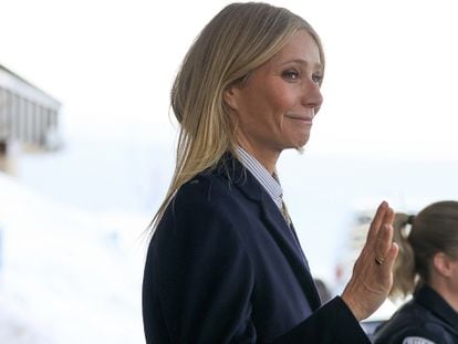 Gwyneth Paltrow leaves court on March 30, 2023, in Park City, Utah.