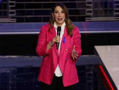 The chair of the Republican National Committee (RNC), Ronna McDaniel, during the third Republican primary debate last November.