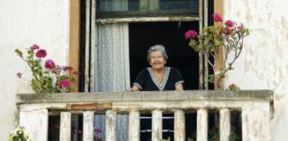 Paquita Gorroño, on the balcony of her home in Rabat.