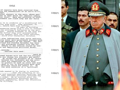Documento desclasificado por el Gobierno de EE UU y Augusto Pinochet
