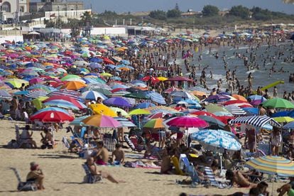 Playa de Regla, one of the most popular beaches in Cadiz province.