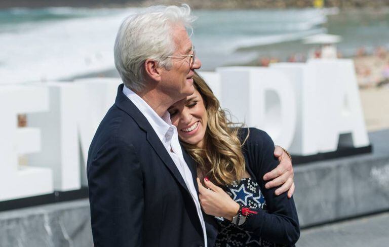 Richard Gere and Alejandra Silva in 2016.