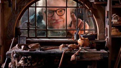 Guillermo del Toro on the set of 'Pinocchio.'