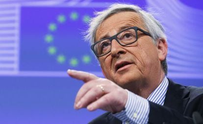 Jean-Claude Juncker speaking at the European Commission on Friday.