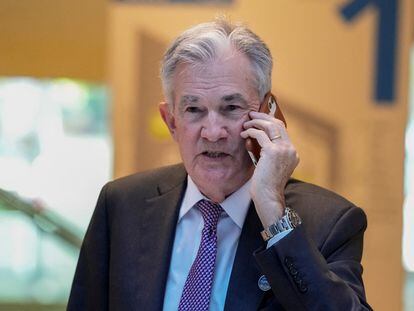 Jerome Powell, Chairman of the Federal Reserve, at International Monetary Fund headquarters last month.
