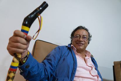 Colombian presidential candidate Gustavo Petro during a campaign visit to Ciénaga de Oro, Colombia, in April.