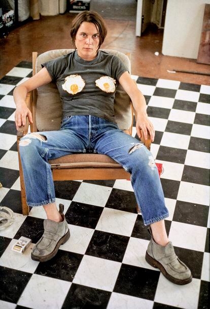 Self Portrait with Fried Eggs, by Sarah Lucas (1996).