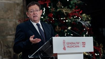 Valencian regional premier Ximo Puig announcing changes on Thursday.