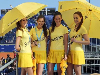Hostesses during the last year's Barcelona Tennis Open.