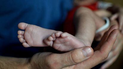 A baby born via surrogacy in Mexico in 2022.