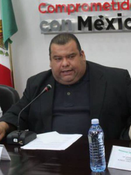 Cuauhtémoc Gutiérrez de la Torre, during an official PRI meeting in Mexico City.