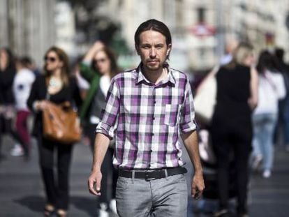 Pablo Iglesias, leader of Podemos, in Madrid on Monday.