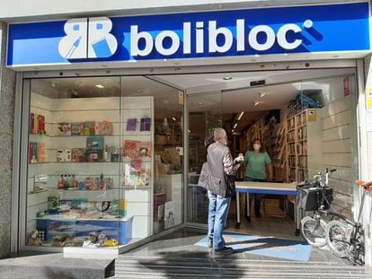 The BoliBloc bookshop in Barcelona opened for business on Monday.