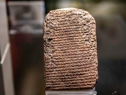 A Hittite tablet found in Hattusa, the ancient empire’s capital, now the Turkish town of Boğazkale.