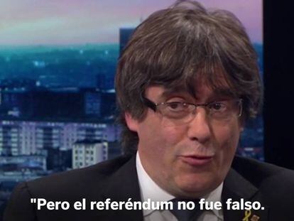 Carles Puigdemont on Flemish TV.