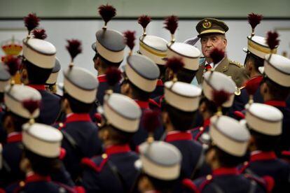 King Juan Carlos reviews troops at Friday&#039;s military parade in Madrid,