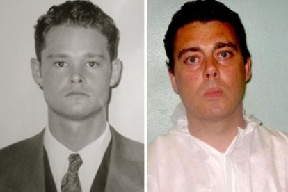 Left: Romano Van der Dussen before he entered prison in September 2003. Right: Briton Mark Dixie.
