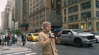 John Wilson filming in New York.