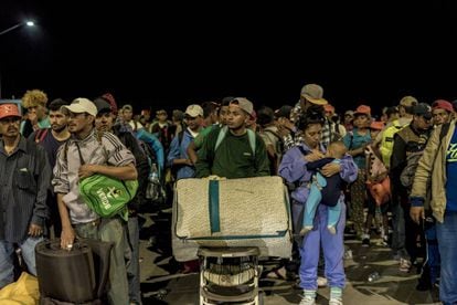 Migrant caravan en route to the US.