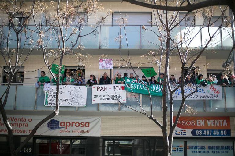 A Sareb-owned apartment that was occupied by the PAH last year.